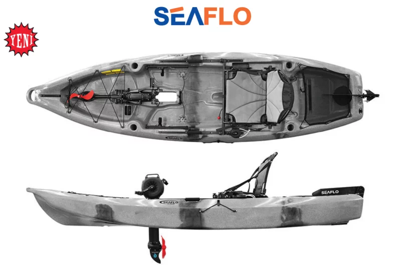 Seaflo Tek Ki̇şi̇li̇k Pedalli Kano GRİ