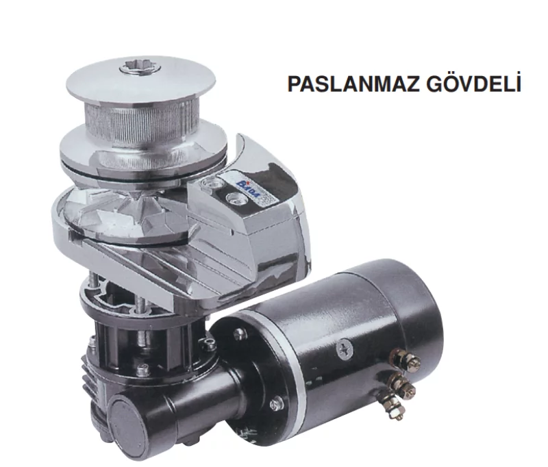 BADA Chain Windlass 1500 W-12 V with Light 8 MM Chain