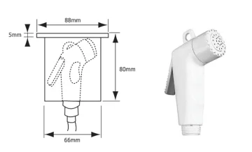 Duş Kafasi Beyaz Nuova RADE - 1