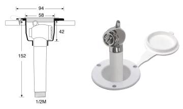 Hortumlu Gömme Duş Beyaz Barka-dr1513 - 1
