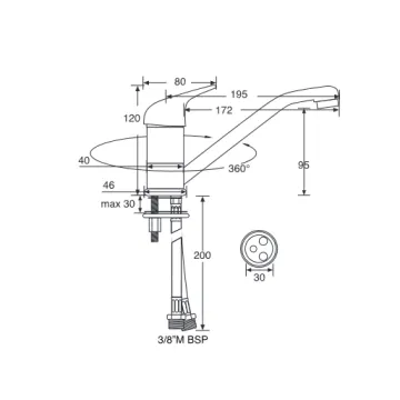 Faucet Hot-Cold Barka-mm6700/20 - 2