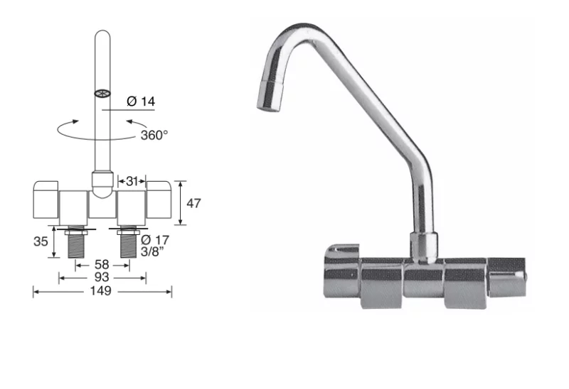 Musluk Sicak-soğuk Barka-mr4100