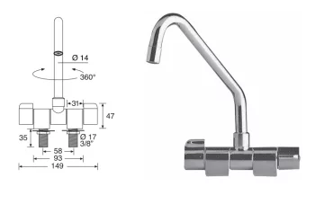 Musluk Sicak-soğuk Barka-mr4100 - 1