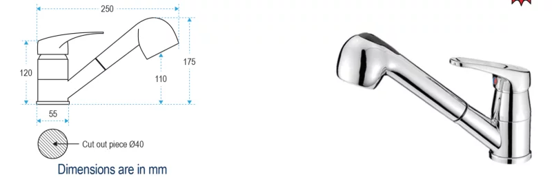 Musluk Spi̇ralli̇ Sicak-soğuk Nuovarade-99960