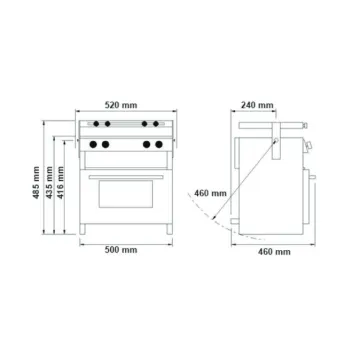 Bolton Pacific 5000 Gas Marine Cooker And Oven 3-Burner - 2