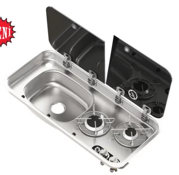 NAVY LOAD ÇİFT Cam Kapakli İKİ Ocakli Ve Sağ EVYE - 1