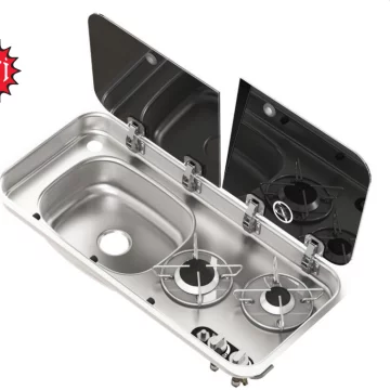 NAVY LOAD ÇİFT Cam Kapakli İKİ Ocakli Ve Sol EVYE - 1