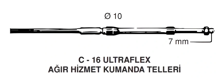 Ultraflex Ağir Hi̇zmet Kumanda TELİ 22 Mt 72 FEET