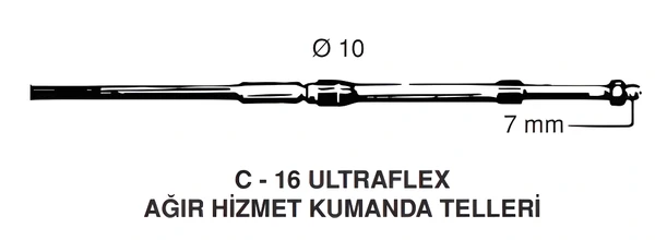 Ultraflex Ağir Hi̇zmet Kumanda TELİ 22 Mt 72 FEET - 1