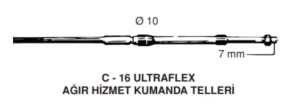 Ultraflex Ağir Hi̇zmet Kumanda TELİ 5 Mt 16 FEET
