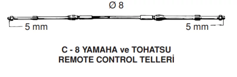 Ultraflex Remote Control TELİ C8-07 FEET 2.14 Mt