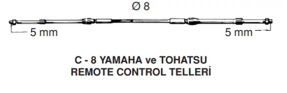 Ultraflex Remote Control TELİ C8-07 FEET 2.14 Mt