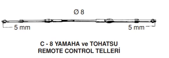 Ultraflex Remote Control TELİ C8-40 FEET 12.00 Mt