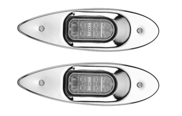 6-10 Mt. Tekneler İçin Burun Seyi̇r Feneri̇ 12 V Gömme Krom Takim LED