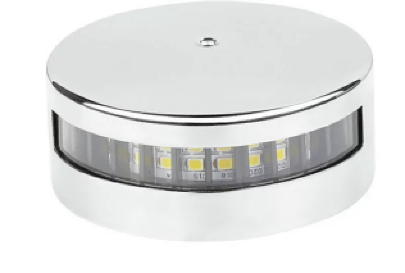 6-10 Mt. Tekneler İçin Pupa Feneri̇ Krom Yuvarlak 12 V LED