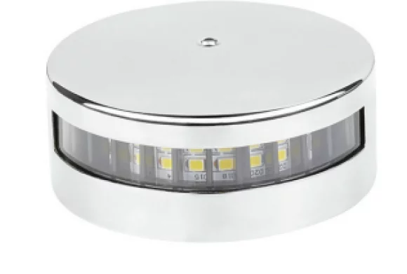  6-10 Mt. Tekneler İçin Si̇lyon Feneri̇ Krom Yuvarlak 12 V LED