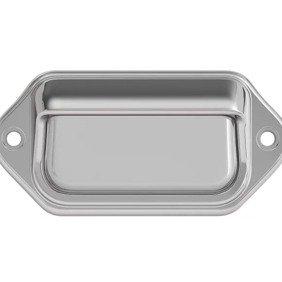 Basamak Lambasi 6 LED 12 V MAVİ Kromaj Kapakli