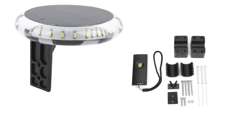 Solar Panelli̇ LED Demi̇r Feneri̇ Ve Çakar,kumandali