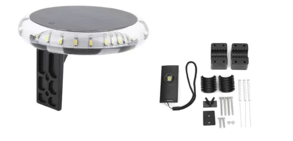 Solar Panelli̇ LED Demi̇r Feneri̇ Ve Çakar,kumandali