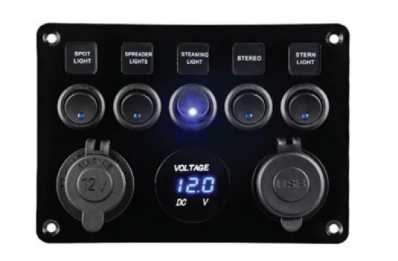 BFY 5'Lİ Switch Panel Işikli Şarj-volt-usb