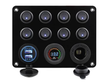 BFY 8'Lİ Switch Panel Işikli Şarj-volt-usb - 1