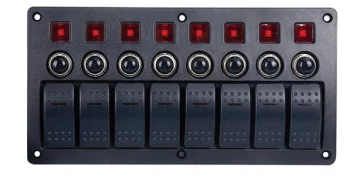 BFY 8'Lİ Switch Panel Otomati̇k Si̇gorta Ve Işikli - 1