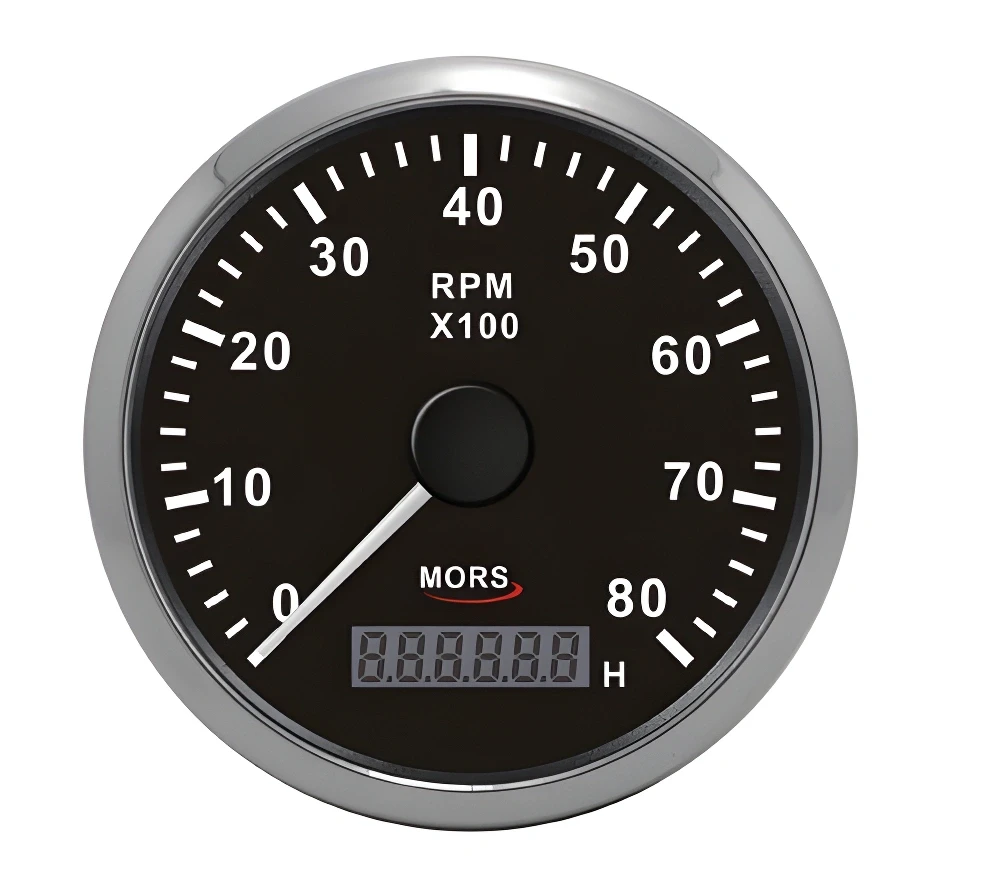 Tachometer 8000 RPM Black