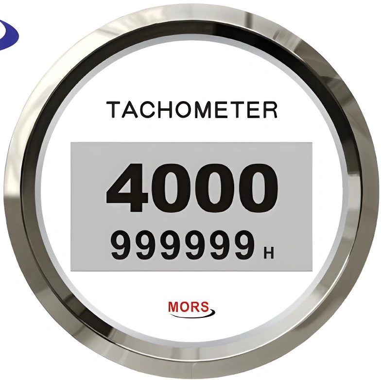 Di̇ji̇tal Devi̇r Göstergesi̇ 4000 RPM 12-24V Beyaz