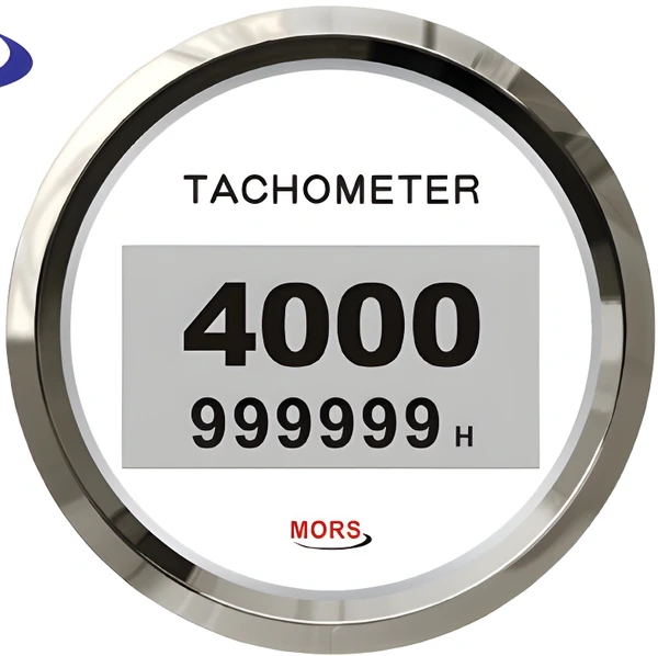 Di̇ji̇tal Devi̇r Göstergesi̇ 4000 RPM 12-24V Beyaz - 1