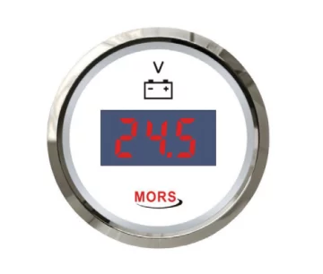 Mors Di̇ji̇tal Voltmetre 12-24V Beyaz - 1