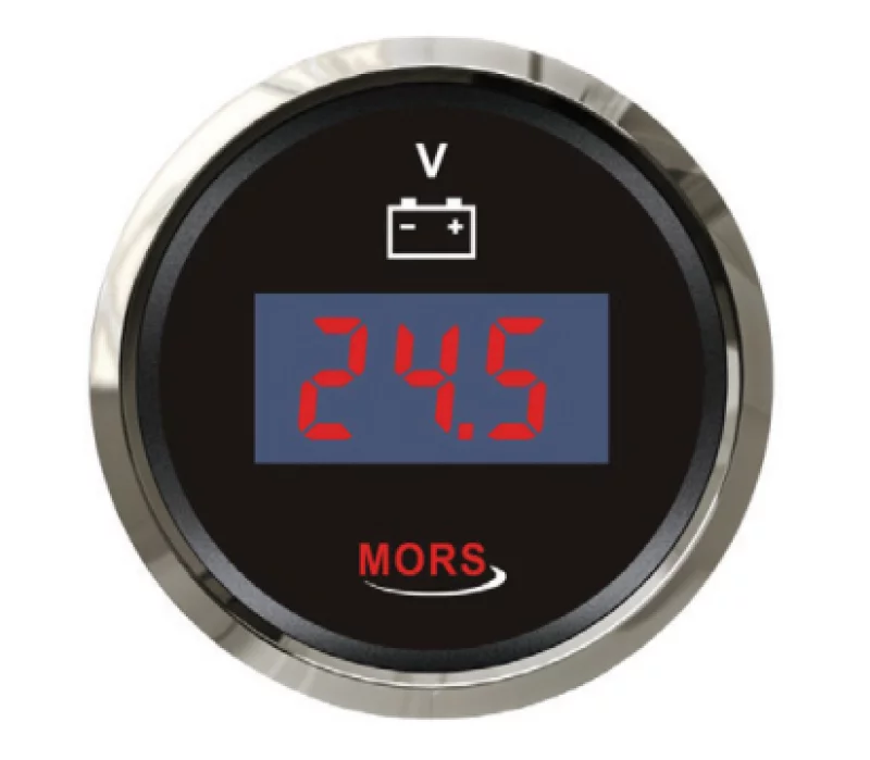 Mors Di̇ji̇tal Voltmetre 12-24V Si̇yah