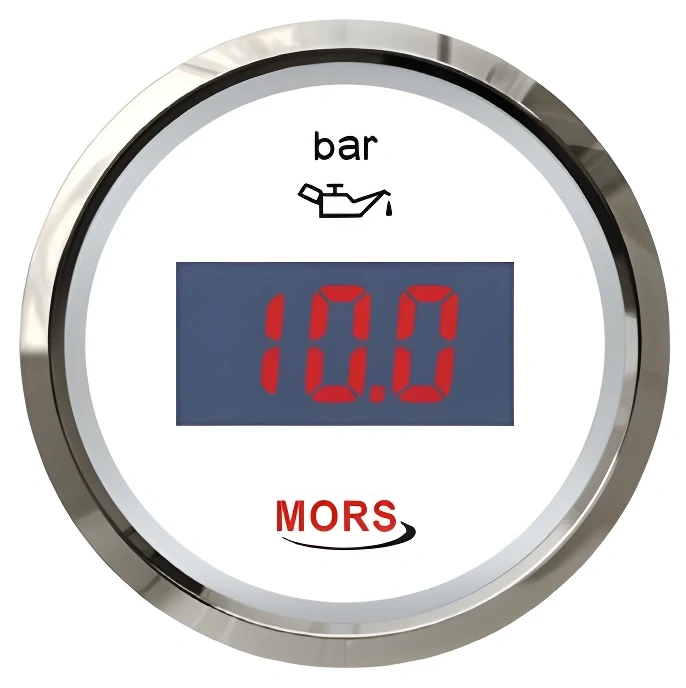 Di̇ji̇tal Yağ Göstergesi̇ 10 Bar 12-24V Beyaz