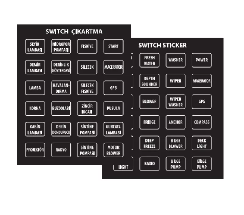 Switch Çikartma Kare İngi̇li̇zce