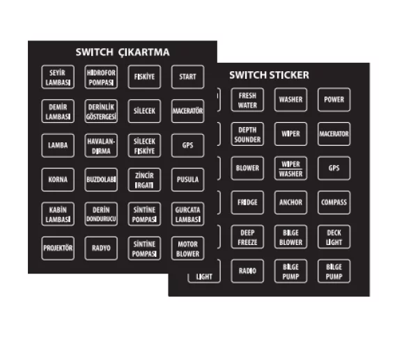 Switch Çikartma Kare Türkçe