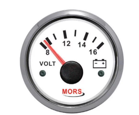 Mors Voltmetre 12 V Beyaz