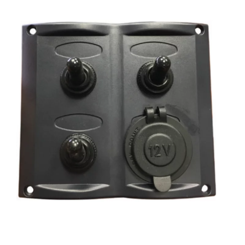 3lü Switch Panel Çakmak Soketli 95x105 Mm İzoleli Ve Su Geçirmez