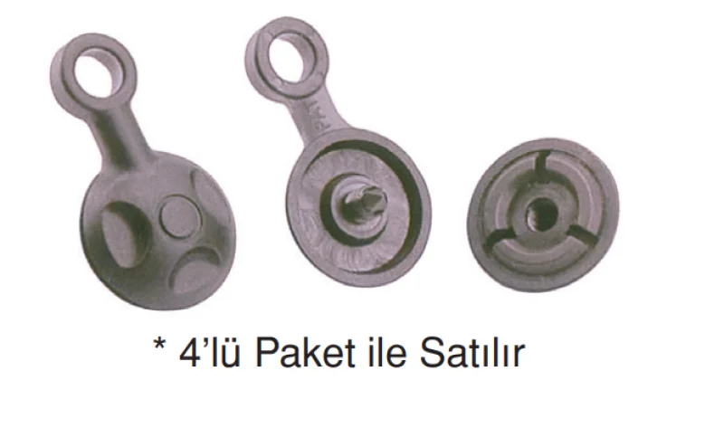 Branda Ve Tente Gergi̇ Aparati Yuvarlak 4'LÜ Paket