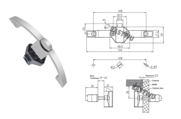 Dolap Kulbu Basmali 128 MM