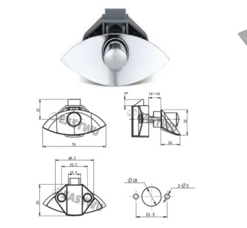 Dolap Kulbu Basmali Oval Krom Kapli - 1