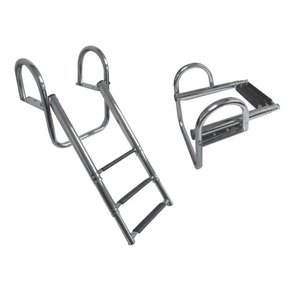 Platform ÜSTÜ Teleskopi̇k Krom Merdi̇ven 3'LÜ