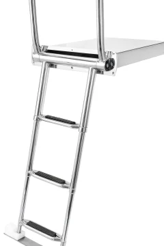 Teleskopi̇k Tutamakli Krom Kutulu Merdi̇ven 4'LÜ Krom - 1