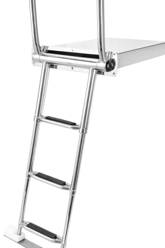 Teleskopi̇k Tutamakli Platform Alti Merdi̇ven 4'LÜ Krom