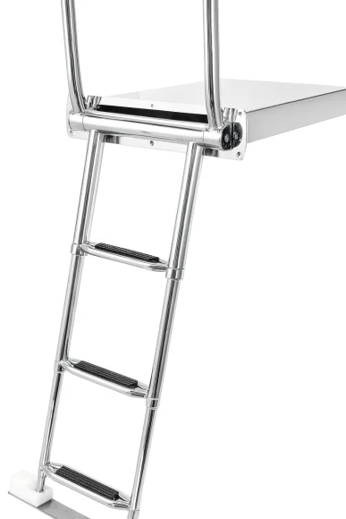 Teleskopi̇k Tutamakli Platform Alti Merdi̇ven 4'LÜ Krom