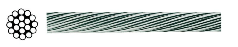 06 MM Stainless Steel Wire Rope 1X19 CR-NI
