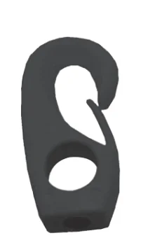 Plastic Rope Clip 8 MM Black - 1