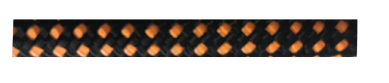 Colored Sheet Rope 08 MM Black-Orange