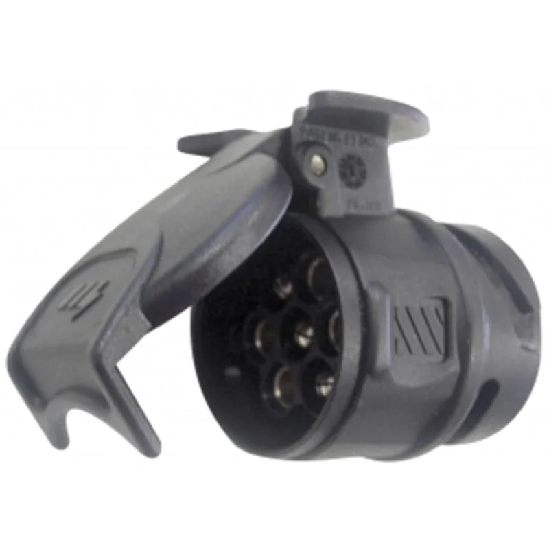 Adaptör. 7 soketli römork fişini, 13 soketli araç prizine takabilmek için.