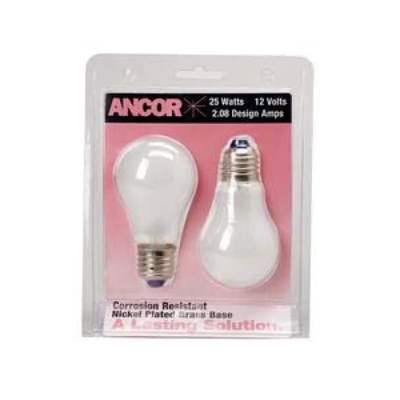 Ampul. Ev tipi (E27), korozyona mukavim sarı üzeri nikel kaplı duylu. Çift.