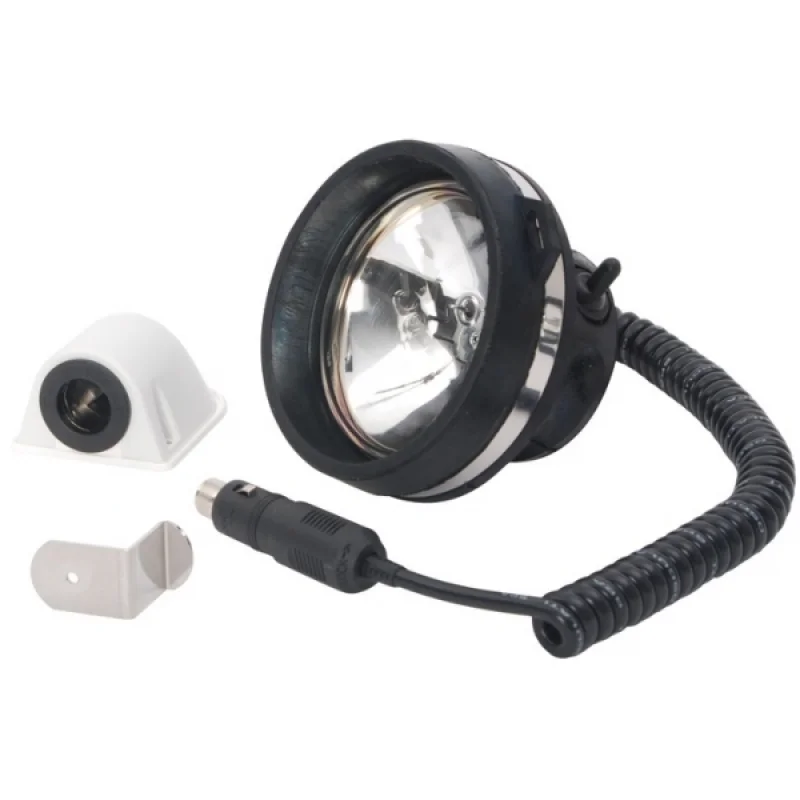 El projektörü, kauçuk gövdeli, 12V/30W.