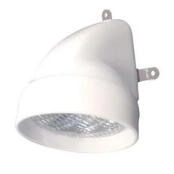 Güverte aydınlatma lambası. Gövde beyaz sert PVC, braketi paslanmaz çeliktir 12V/35W. - 1